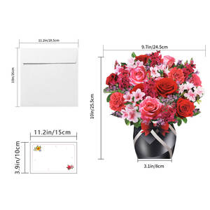 Carte 3D Pop-Up Bouquet de Fleurs en Papier avec Lumière et Musique, Décoration Florale Éternelle pour la Maison, Cadeau pour Amie, Amoureux, Épouse, Maman, Pâques - Product Image 6