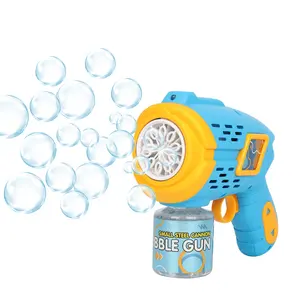 2023 Wanna Bubbles Kids Adult Outdoor Toy Electric 10 Löcher Hochzeits gebläse Seife Bubble Machine Gun mit LED-Lichtern und Musik