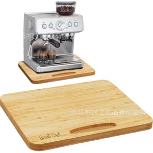 Grand Chef <b>Wooden</b> <b>Coffee</b> <b>Machine</b> Base 40x30cm Solid Bamboo Desktop Appliance Tray for Kitchen Use - Product Image 1