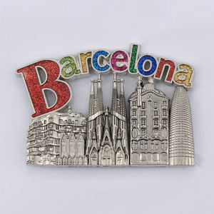Precio de fábrica Imán de nevera de metal <span class=keywords><strong>3D</strong></span> Etiqueta de imán de España Diseños personalizados Recuerdo turístico de <span class=keywords><strong>BARCELONA</strong></span> personalizado - Product Image 3