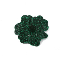 Patchs brodés DIY transfrontaliers en strass, fleurs 3D stéréo, dentelle, PVC, diamants en verre, pour robes, sacs, paillettes, boucles de chaussures