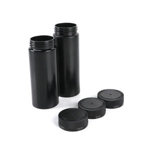 Flacon de vitamines en HDPE noir mat de 100 ml, 150 ml, 200 ml, avec bouchon à déchirer, logo personnalisé, prix direct d'usine - Product Image 1