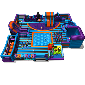 Château gonflable géant pour enfants et adultes, avec toboggan à obstacles, <span class=keywords><strong>piscine</strong></span> et aire de jeux - Product Image 6