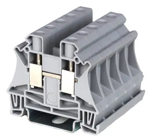 UT 6 Din Rail Mounted 6mm big current 1000V 57A Screw Clamp Terminal Block