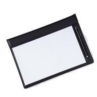 Bloc-notes d'hôtel personnalisé Offwhite avec logo et code QR, bloc-notes à lignes larges, portfolio de sublimation avec bloc-notes