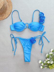 2024 printemps été haute qualité 3D Floral Sexy Bikini ensemble pour femmes et filles nouveau Design maillots de bain maillot de bain - Product Image 5