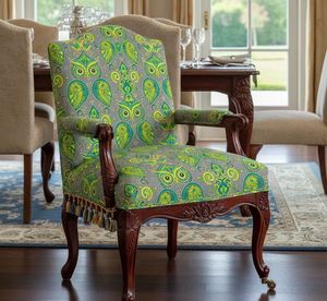Elegant Owl Paisley Printed Upholstery Fabric By The Yard Intricate Paisley Bird Pattern Upholstery Textile For <b>Sofa</b> <b>Bench</b> Chair - Product Image 3
