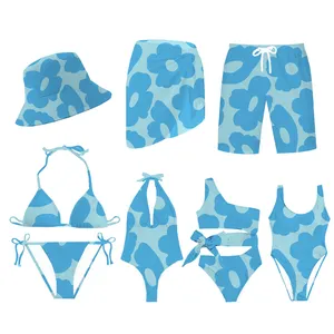 Traje de baño personalizado para niña, ropa de playa brasileña, bañador corto estampado, conjuntos de Bikini, gran oferta