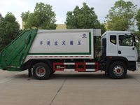 Camion à ordures compacteur Dongfeng Dolica au gaz naturel, châssis D9, 12 m³