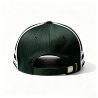 Topi Baseball Custom Hitam Putih dengan Garis Samping, Bordir Logo Bunga 3D Vintage, Topi Trucker, Dapat Disesuaikan, Unisex, Topi Baseball Olahraga