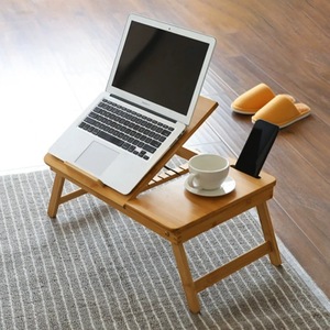 <b>Foldable</b> Bamboo Computer <b>Desk</b> Wood Study <b>Desk</b> For Bed Student Home Dormitory Use Simple Modern Design - Product Image 3