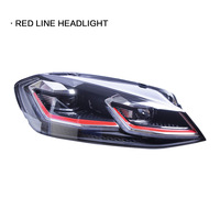 Ensemble de phares pour Golf 7 GTI High 7.5, avec feux de jour LED double en forme de L et clignotants séquentiels