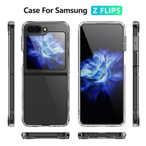 2.0 Acrylic Pha Lê Rõ Ràng Lai Trường Hợp Điện Thoại Cho Samsung Galaxy Z Lật <span class=keywords><strong>5</strong></span> 4 3 Gấp Chống-Vàng Chống Sốc Vỏ Điện Thoại - Product Image 2