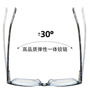 Lunettes anti-lumière bleue 87221 TR90, monture carrée complète en acétate, unisexe, avec branches à ressort et design à motifs. - Product Image 5