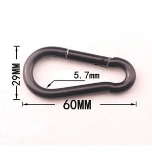 6cm negro electroforesis calabaza hierro Metal gancho mosquetón llavero