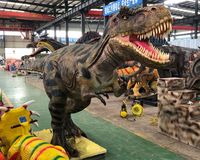 Tyrannosaure animatronique grandeur nature, dinosaures réalistes en silicone et métal, modèle de dinosaure fait main pour utilisation en intérieur dans les centres commerciaux