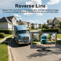 Moniteur d'affichage quadruple à 4 objectifs Full HD 1080p de 10,1 pouces, moniteur de recul, caméra de rétroviseur latéral pour bus et camion