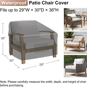 <span class=keywords><strong>Housse</strong></span> <span class=keywords><strong>de</strong></span> protection 420D pour mobilier d'extérieur, chaise longue, chaise <span class=keywords><strong>de</strong></span> patio à assise profonde, chaise <span class=keywords><strong>de</strong></span> <span class=keywords><strong>jardin</strong></span> pour l'extérieur - Product Image 3