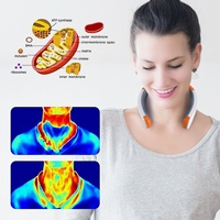 Masseur de cou électrique EMS avec chauffage Thérapie par la chaleur sans fil Usage domestique Dispositif de cou adapté aux voyages Unité de relaxation sans fil