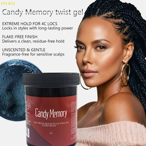 Gel Fijador Extra Fuerte para Trenzas y Peinados con Rizos, Sin Residuos, para Control de Bordes y Ondas, Ideal para <span class=keywords><strong>Cabello</strong></span> Rizado - Product Image 3