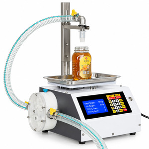 Machine de remplissage automatique à pompe à diaphragme pour liquides visqueux (miel, huile, colle, boissons) et emballage de bouteilles - Product Image 1