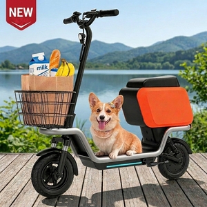 Scooter Eléctrico Ligero y Portátil para Adultos, con Suspensión, Asiento Trasero, Caja de Almacenamiento y Canasta, el Más Vendido en la UE - Product Image 1