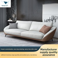 Ensemble de canapé de bureau modulaire simple Foshan, table basse, mobilier moderne pour la maison, panneau métallique, cuir, détente, réception d'entreprise, bureau