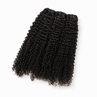 Extensions de cheveux humains 100% naturels, bouclés, noirs, vierges, en lots