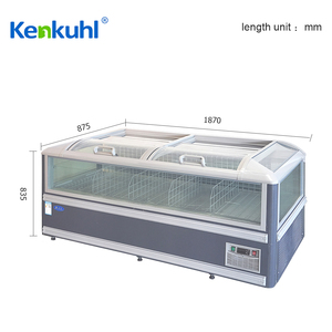 Kenkuhl siêu thị ngực đảo hiển thị tủ đông AHT Paris đảo tủ đông tủ đông sâu máy nén giá - Product Image 6