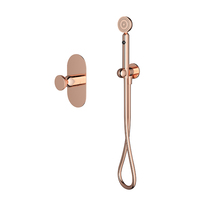 Ensemble de robinets de douche dissimulés de salle de bains en bronze doré classique