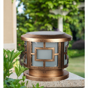 Lámpara Solar de Pilar, LED, Bronce, para Montaje en Pared Exterior, Impermeable, con Control Remoto, para Jardín, Patio, Villa, Entrada - Product Image 3