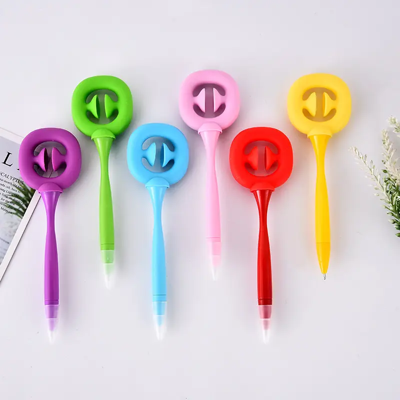 Creative advertising ballp pen Student toy pen Silicone press suction cup pressure ballpoint pen