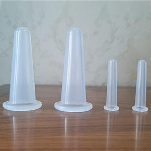 4PCS Silicone Vácuo Cupping Massagem Jars Anti Celulite Massagem Facial Sucção Copas Rosto Pescoço Elevador Pele Raspagem Beleza Ferramenta - Product Image 1