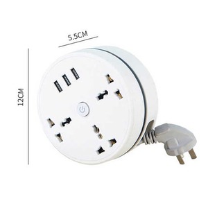 Regleta inteligente para el hogar, cable de extensión portátil, cargador de teléfono USB, 2 puertos USB, enchufe estadounidense, impresión digital, inalámbrico, ecológico - Product Image 4