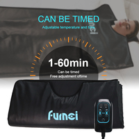 Nouvelle version 2025 : Couverture de sauna thermique infrarouge lointain pour remodelage corporel et massage, type capsule SPA, avec prise US