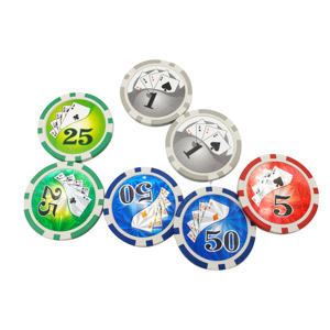 Jetons de <span class=keywords><strong>poker</strong></span> en céramique de haute qualité 14g, surface lisse, logo personnalisé, étui en ABS durable, poids 10g, style américain, utilisation universelle, <span class=keywords><strong>casino</strong></span> - Product Image 1