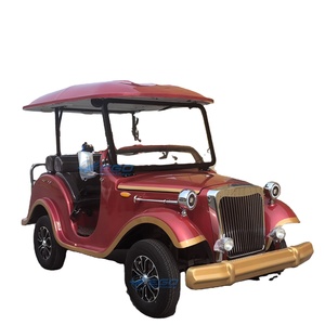 Classic Car Factory Hot Sale High Quality Two Rows <b>Red</b> Elegant Electric Sightseeing Classic Car - Product Image 1