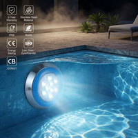 Lumière LED pour piscine en acier inoxydable certifiée CE, 12V RGB blanc chaud, IP68, étanche, éclairage sous-marin