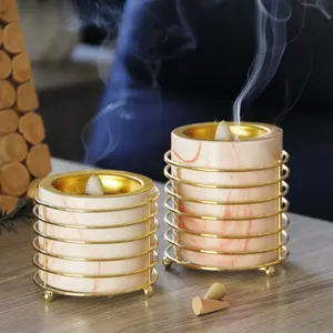 Hot Selling Aromatherapy Stove Oud Burner Bakhoor Home Bakhoor Incense Burner Holder Malaysia Ceramic Metal Incense Burner