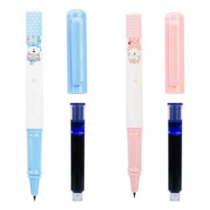 Deli A921 Fountain Pen EF Nib Refillable Ink Cartridges Posture Correction Set With Cartoon Design - Product Image 2