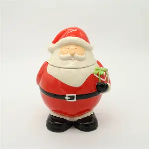 Wholesale Ceramic Candy Jar Christmas Cookie Jars With Lids Santa Claus Jar Canister Holiday Gifts
