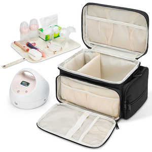 Sac de rangement pour tire-lait de voyage en tissu Oxford pour femme avec fermeture éclair - Compartiment pour pièces supplémentaires imperméable Toutes saisons - Product Image 3