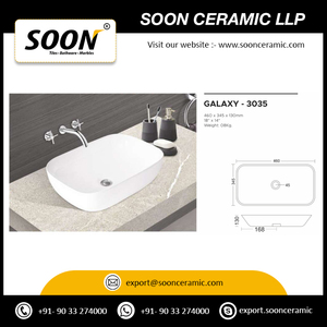 Fregadero de baño directo de fábrica, decoración de encimera, juego de medio Pedestal, lavabo de India Export - Product Image 4