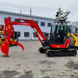 Excavatrice d'occasion Hitachi Zaxis50U, marque japonaise d'origine, 5 tonnes, moteur Yanmar avec pince à griffes - Product Image 4