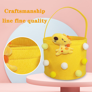 <span class=keywords><strong>Borsa</strong></span> Tote Personalizzata in Feltro Colorato a Tema Cartone Animato, Resistente e Portatile, per Regali di Compleanno per Bambini con Chiusura Aperta - Product Image 2