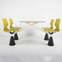 Ensemble de table et chaises de salle à manger modernes pour 4 personnes certifié ANSI/BIFMA, mobilier commercial écologique