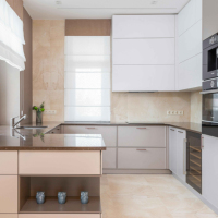 Meubles sous-évier modulaires de luxe en bois au design moderne, avec robinet et charnières, en panneau mélaminé, style Shaker, à fixation murale, pour appartement, garantie 3 ans