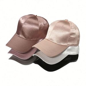 Satin Face Soft Trucker <b>Hat</b> Women Polyester Snapback <b>Hats</b> Blank Custom Logo Satin Lined Baseball Cap Adjustable - Product Image 1
