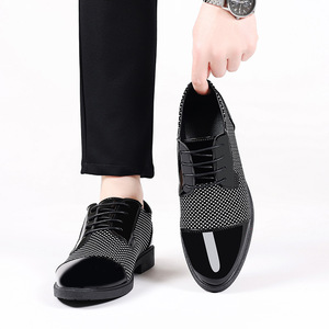QLFashion jeunesse britannique décontracté affaires Dock <span class=keywords><strong>chaussures</strong></span> hommes mariage hauteur intérieure augmentant chaussure de travail monocouche - Product Image 4