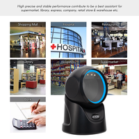 Lecteur de codes QR omnidirectionnel 2D YHD-9601D à détection automatique, scanner de codes-barres de bureau pour les magasins de détail, les supermarchés, les centres commerciaux et les entreprises